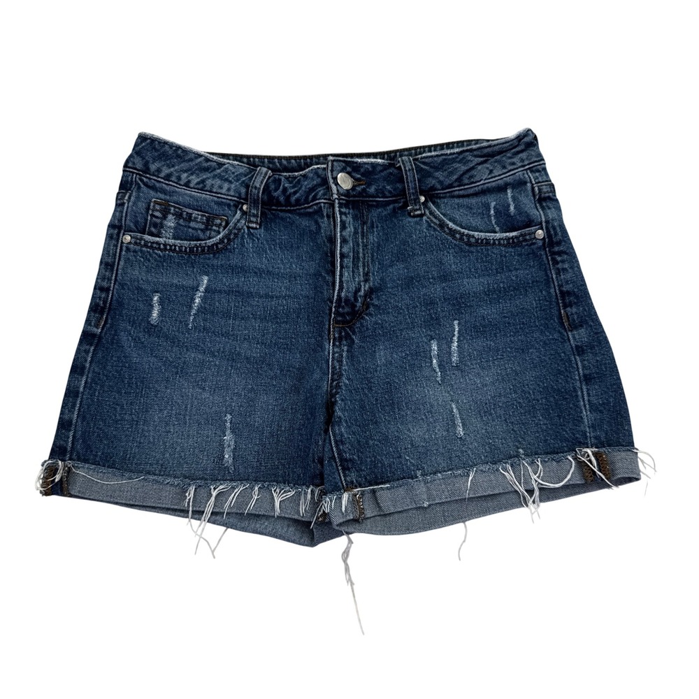 JOE'S JEANS Distressed Cuffed Raw Hem Denim Shorts Size 27 - Picture 1 of 6